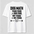Dog Math Classic T Shirt (Back Print)
