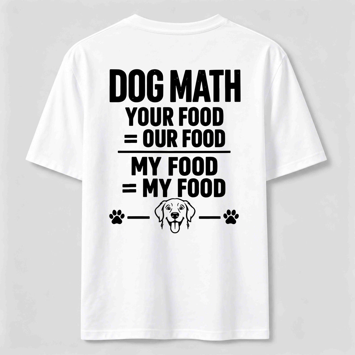 Dog Math Classic T Shirt (Back Print)
