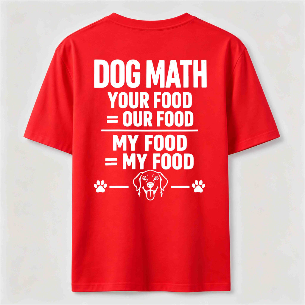 Dog Math Classic T Shirt (Back Print)