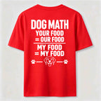Dog Math Classic T Shirt (Back Print)