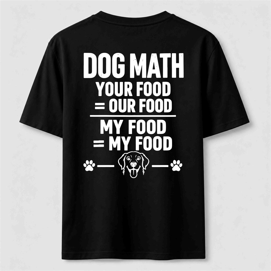 Dog Math Classic T Shirt (Back Print)