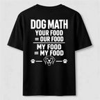 Dog Math Classic T Shirt (Back Print)