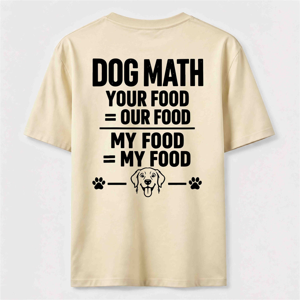 Dog Math Classic T Shirt (Back Print)