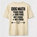 Dog Math Classic T Shirt (Back Print)
