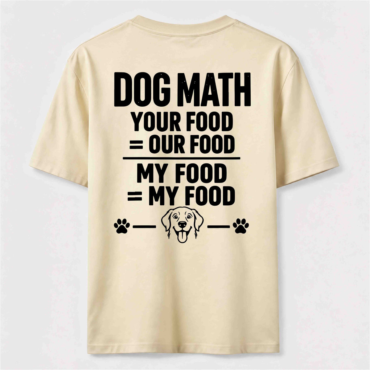 Dog Math Classic T Shirt (Back Print)
