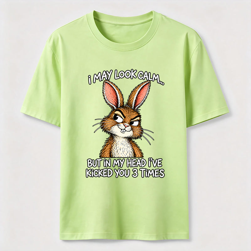 Kicked You 3 Times Rabbit Classic T-Shirt