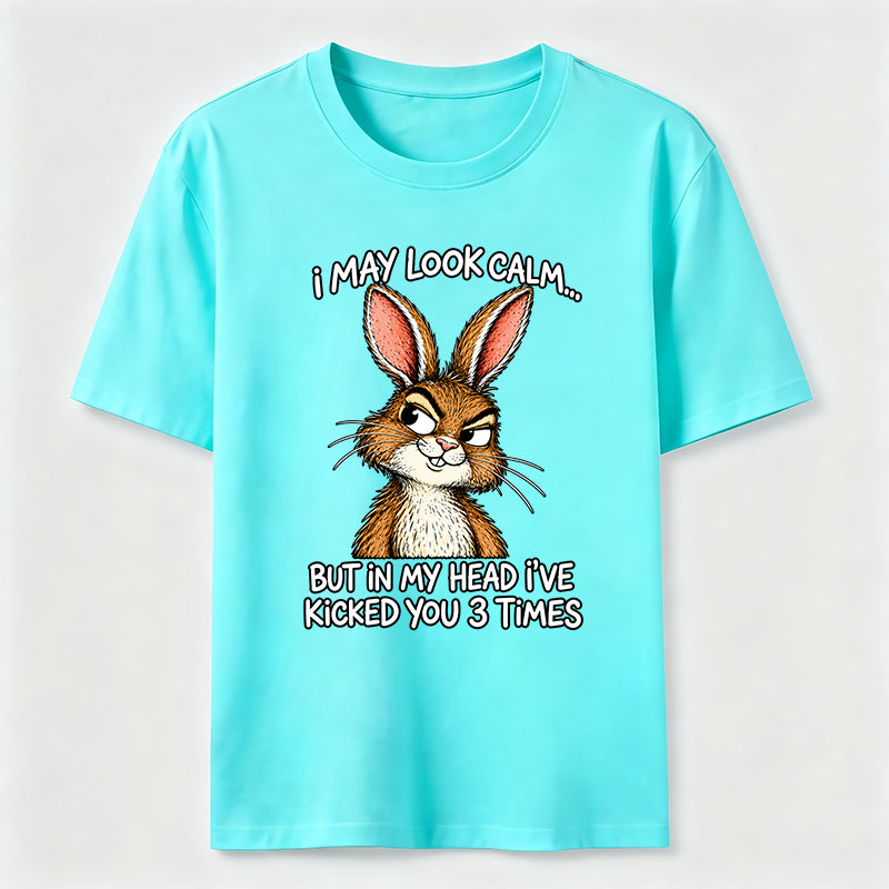 Kicked You 3 Times Rabbit Classic T-Shirt