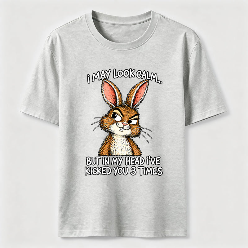 Kicked You 3 Times Rabbit Classic T-Shirt