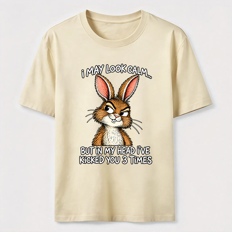 Kicked You 3 Times Rabbit Classic T-Shirt
