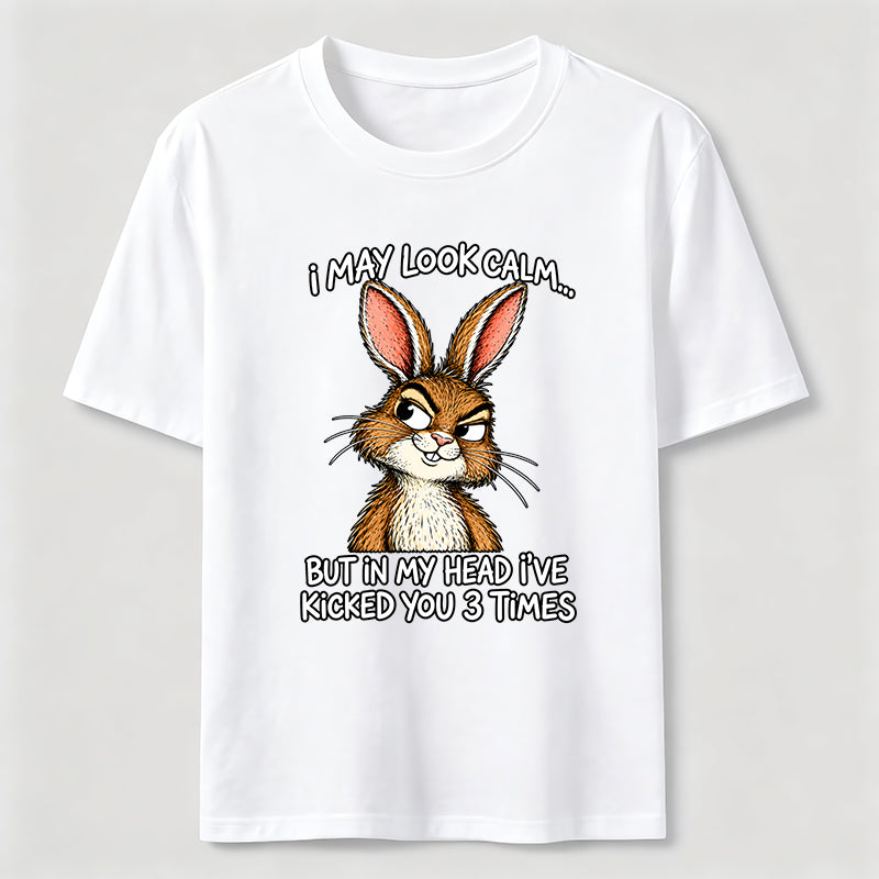 Kicked You 3 Times Rabbit Classic T-Shirt