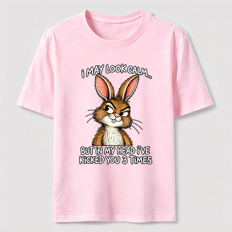 Kicked You 3 Times Rabbit Classic T-Shirt