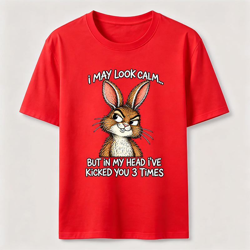 Kicked You 3 Times Rabbit Classic T-Shirt