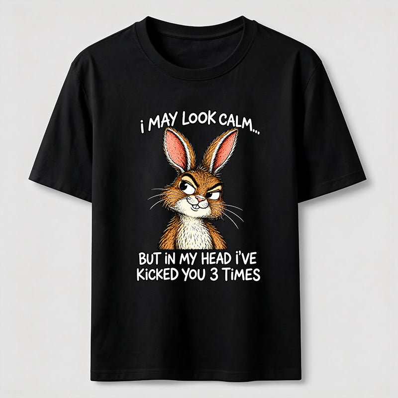 Kicked You 3 Times Rabbit Classic T-Shirt