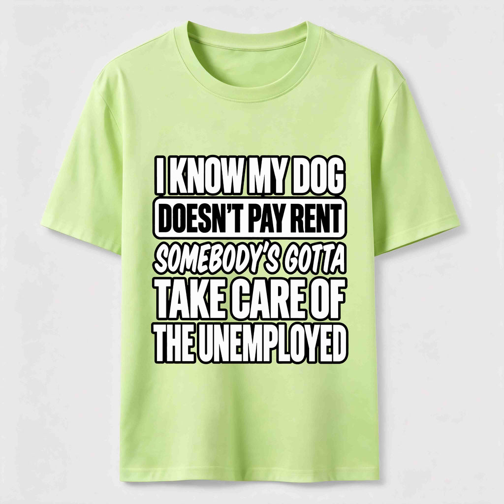 Rent Free Dog Classic T Shirt (Back Print)
