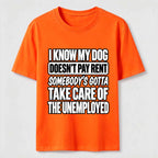 Rent Free Dog Classic T Shirt (Back Print)
