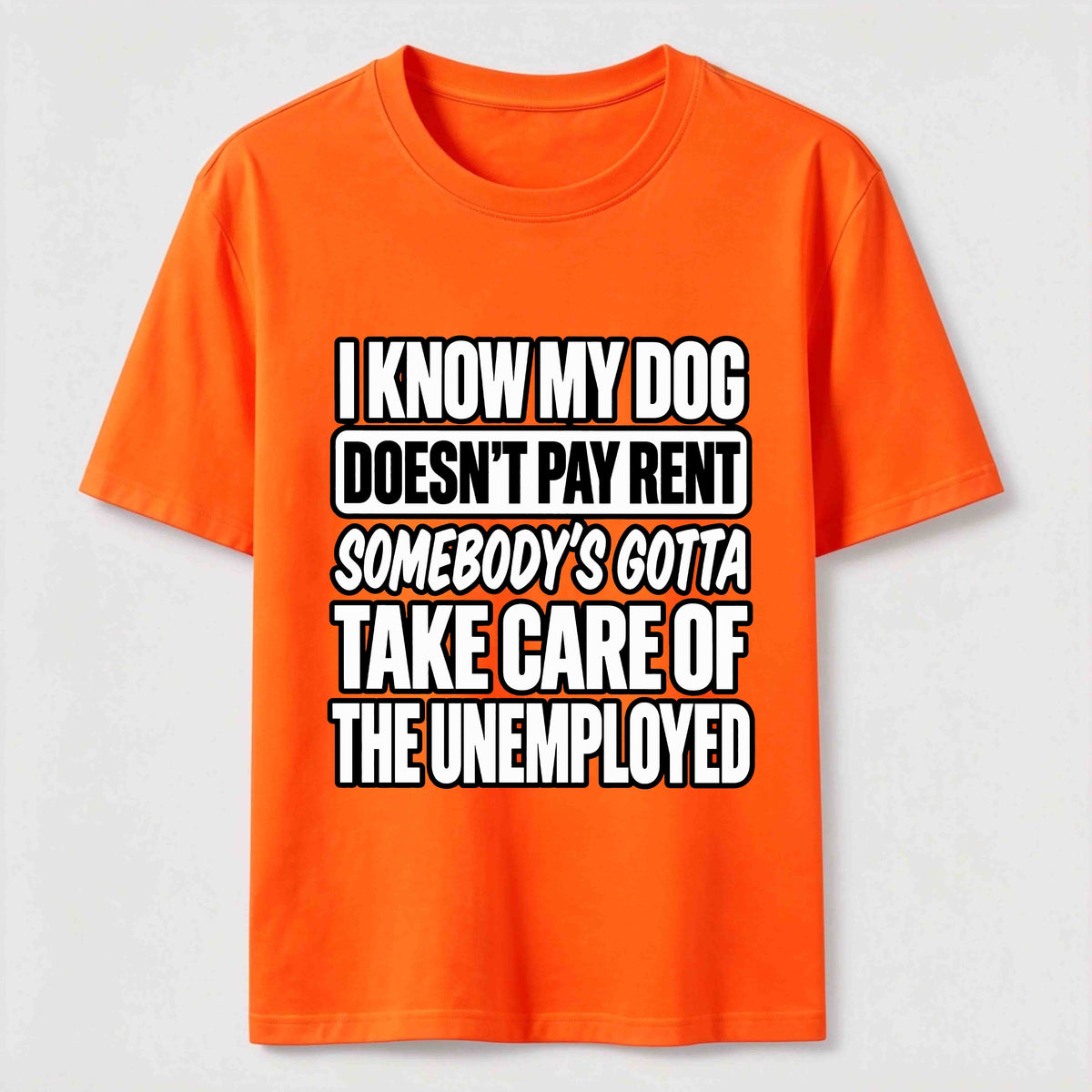 Rent Free Dog Classic T Shirt (Back Print)