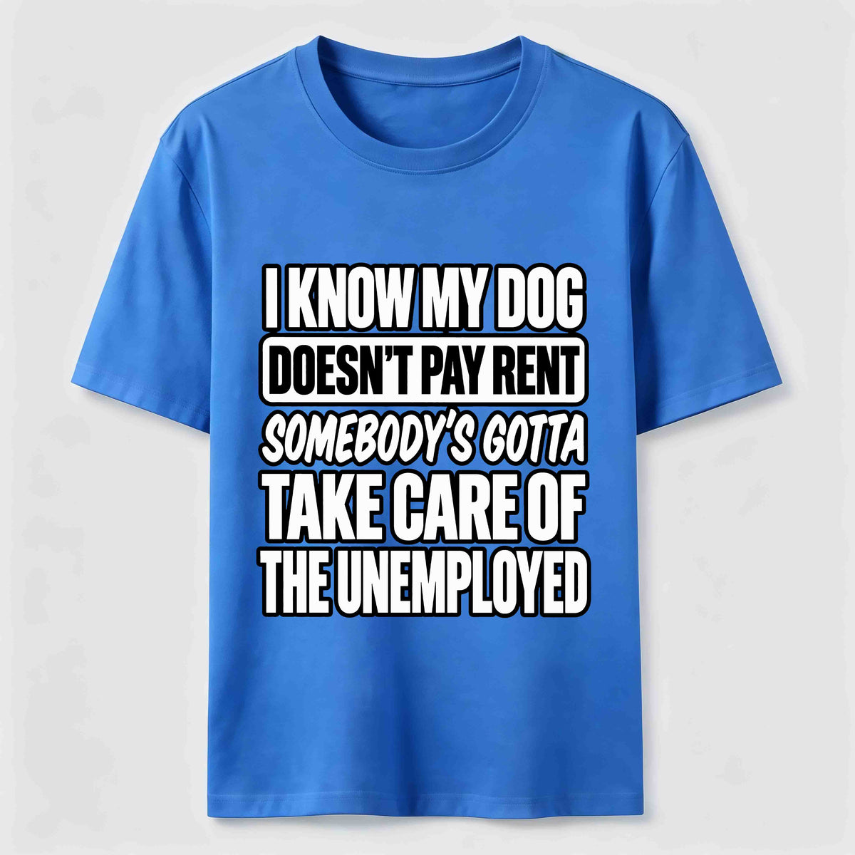 Rent Free Dog Classic T Shirt (Back Print)