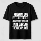 Rent Free Dog Classic T Shirt (Back Print)