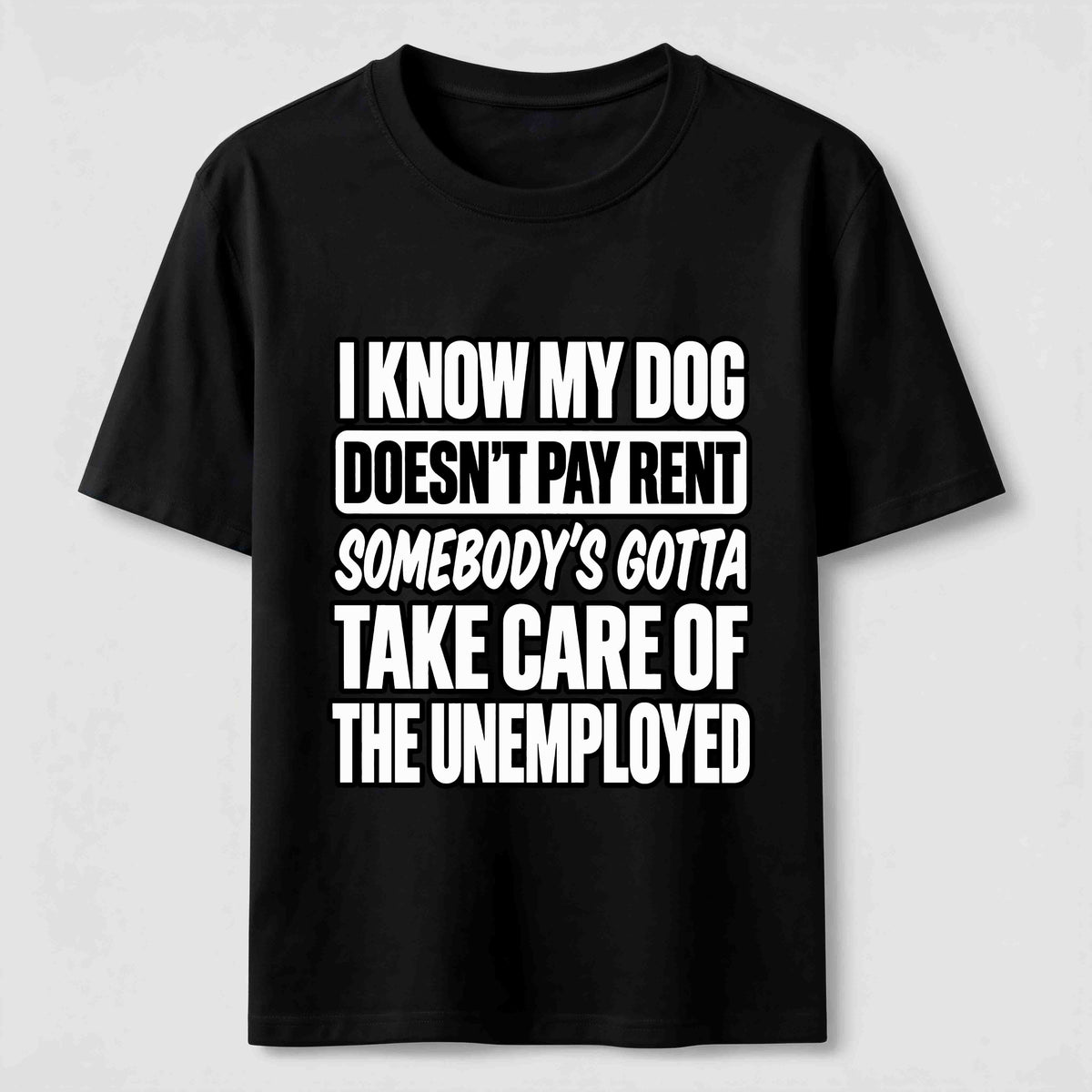 Rent Free Dog Classic T Shirt (Back Print)