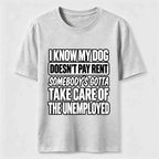 Rent Free Dog Classic T Shirt (Back Print)