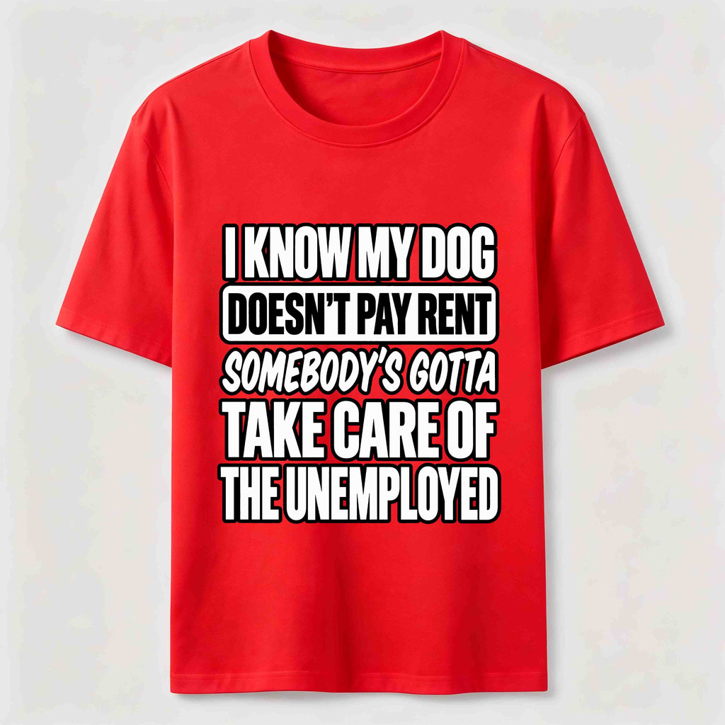 Rent Free Dog Classic T Shirt (Back Print)