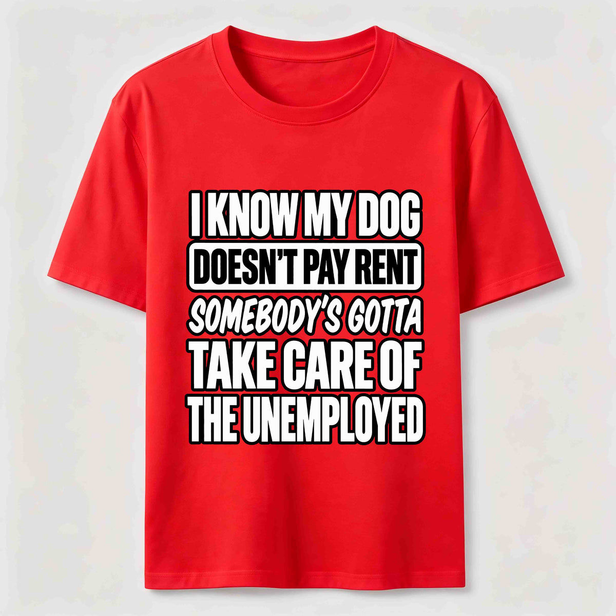 Rent Free Dog Classic T Shirt (Back Print)