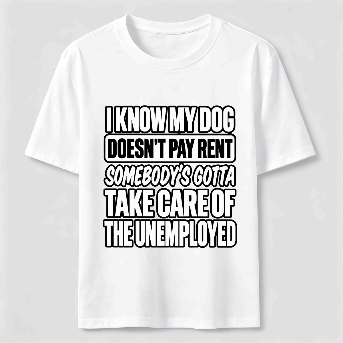 Rent Free Dog Classic T Shirt (Back Print)