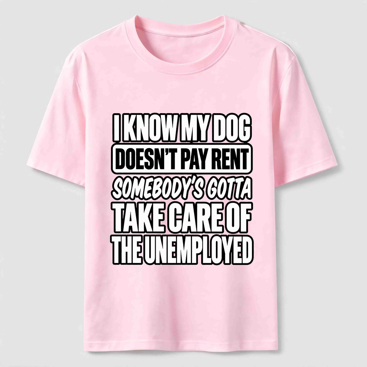 Rent Free Dog Classic T Shirt (Back Print)