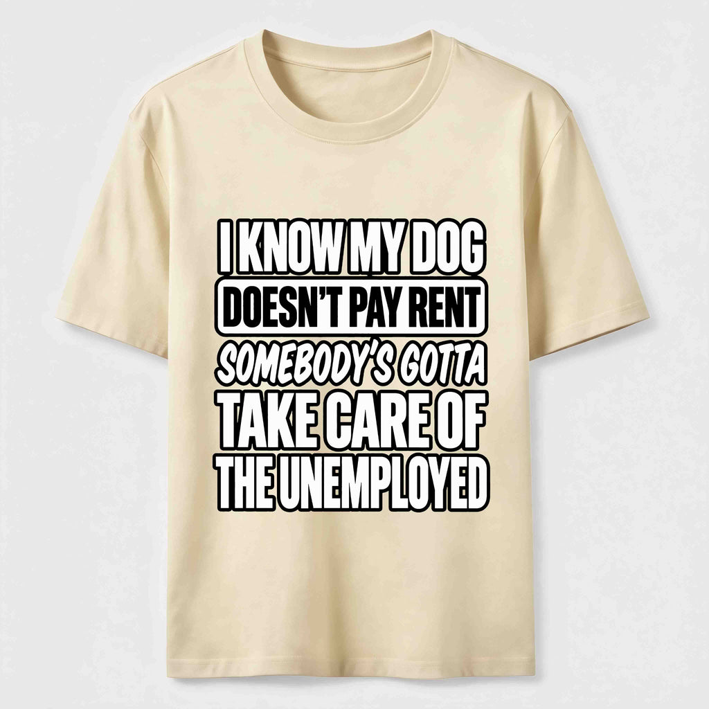 Rent Free Dog Classic T Shirt (Back Print)