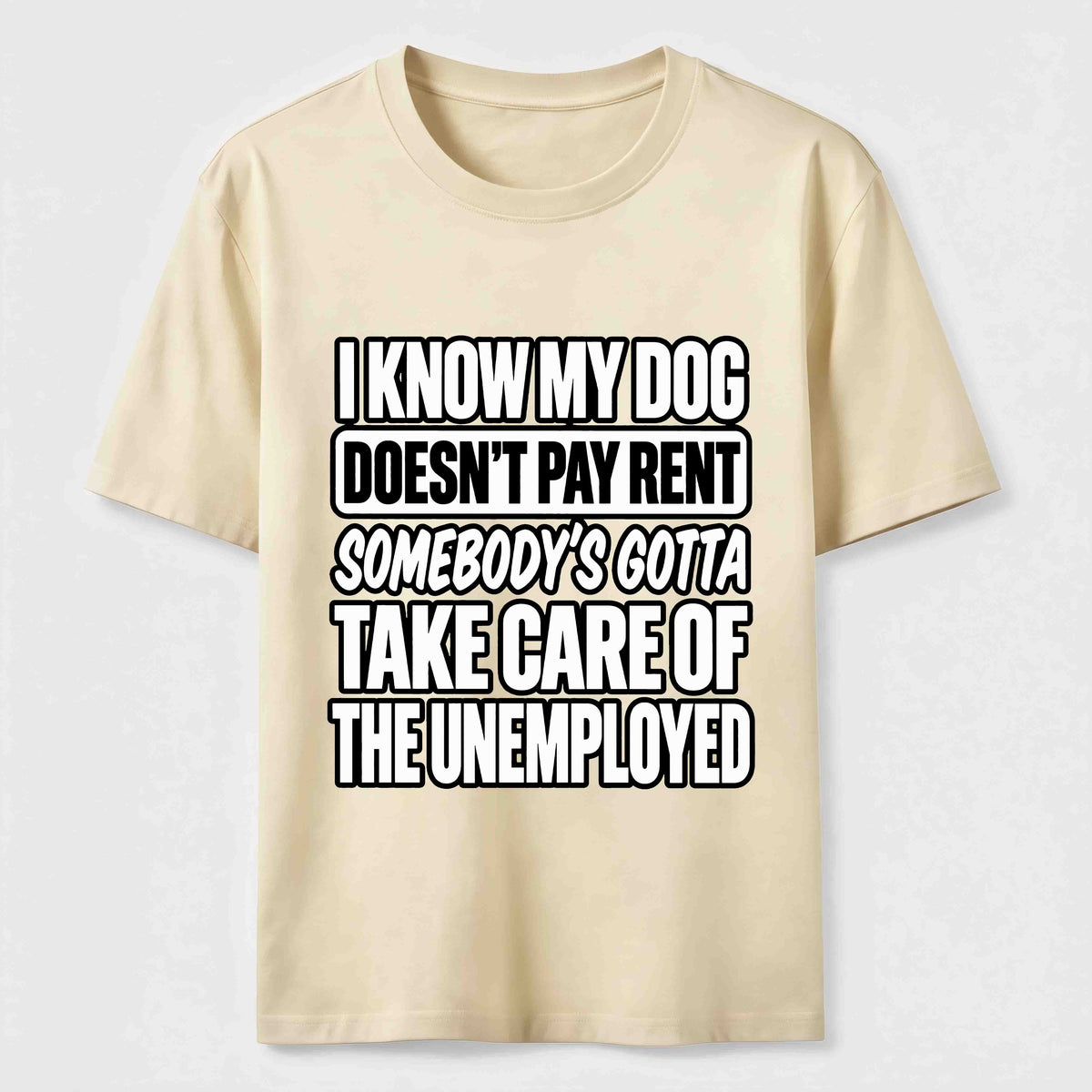 Rent Free Dog Classic T Shirt (Back Print)