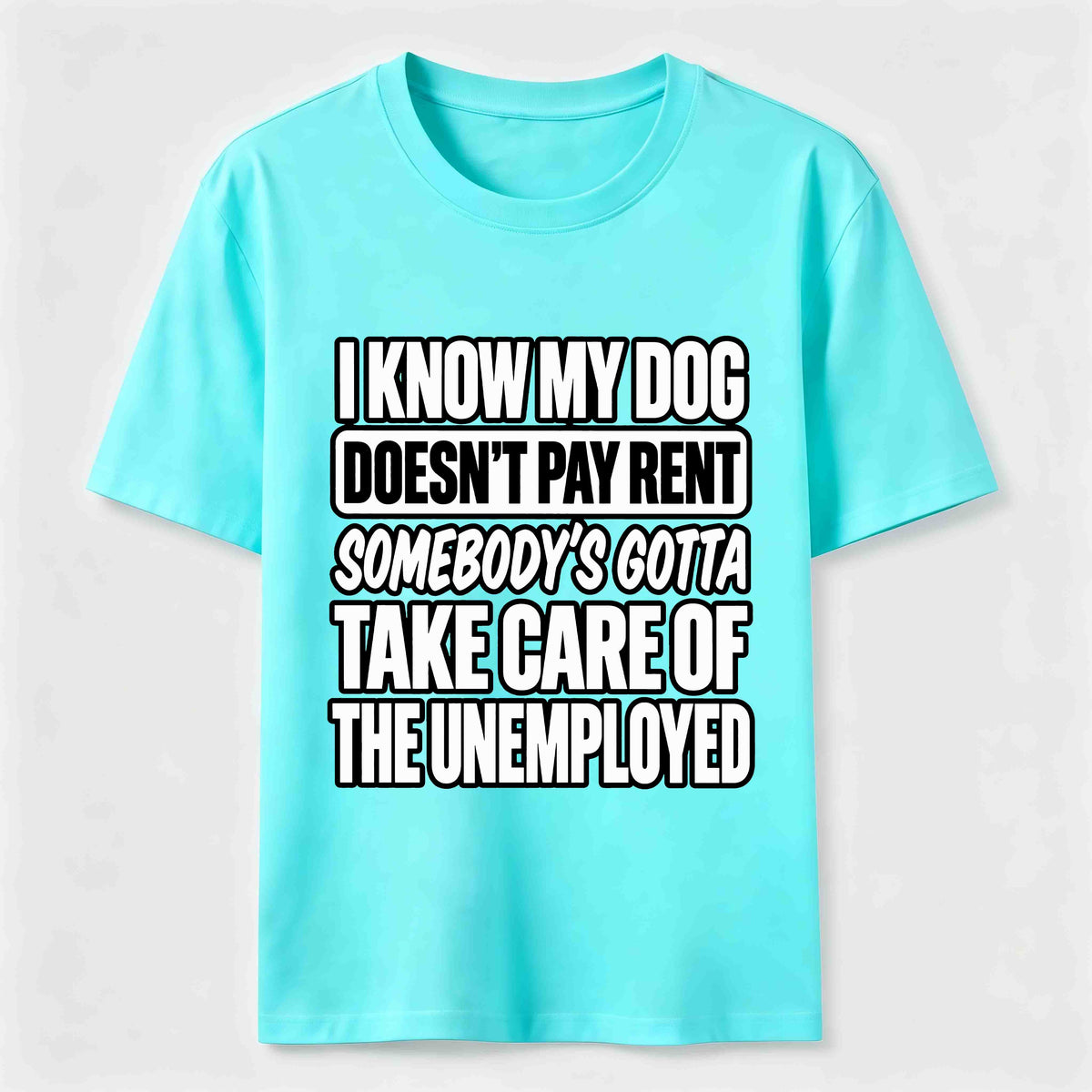 Rent Free Dog Classic T Shirt (Back Print)