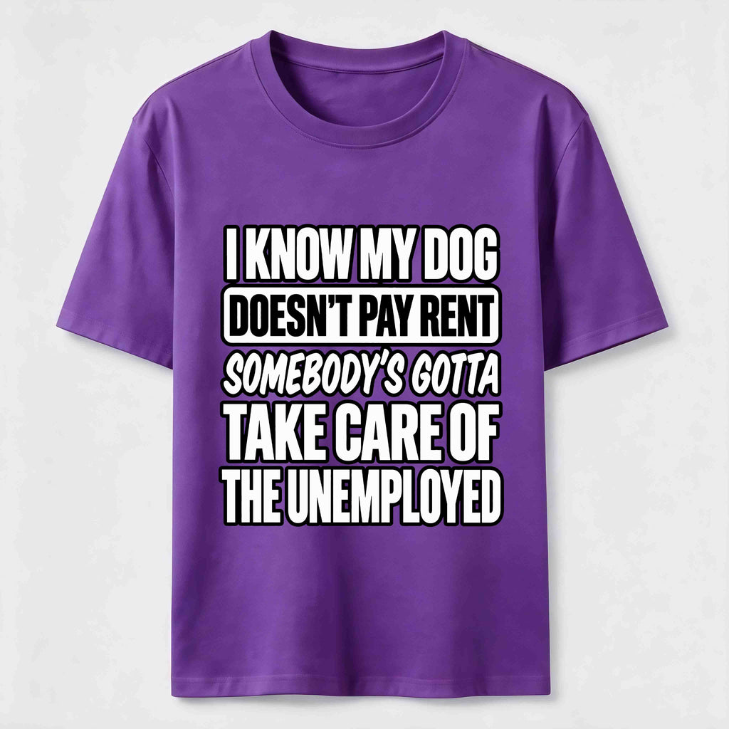 Rent Free Dog Classic T Shirt (Back Print)