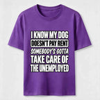 Rent Free Dog Classic T Shirt (Back Print)