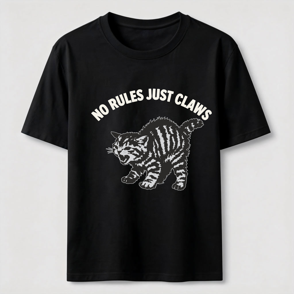 No Rules Just Claws Cat Classic T-Shirt