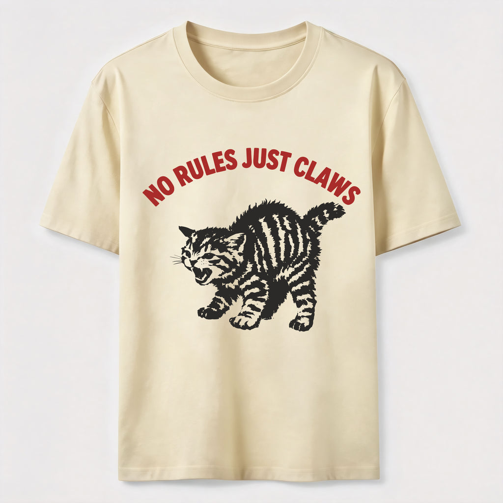 No Rules Just Claws Cat Classic T-Shirt