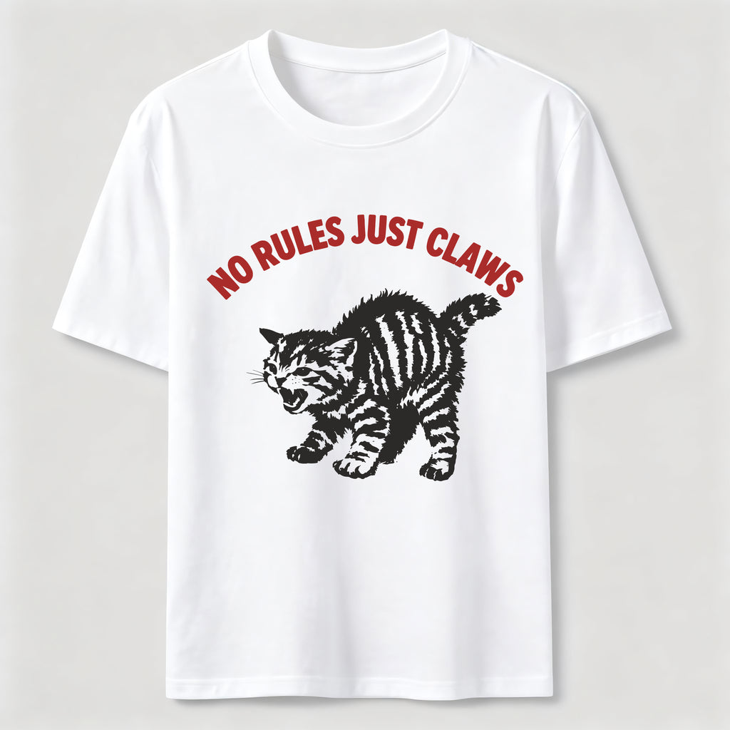 No Rules Just Claws Cat Classic T-Shirt