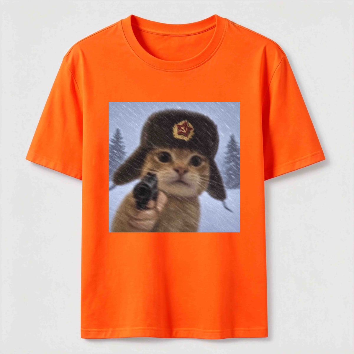 Winter Hat Cat Classic T-Shirt
