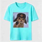 Winter Hat Cat Classic T-Shirt