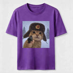 Winter Hat Cat Classic T-Shirt
