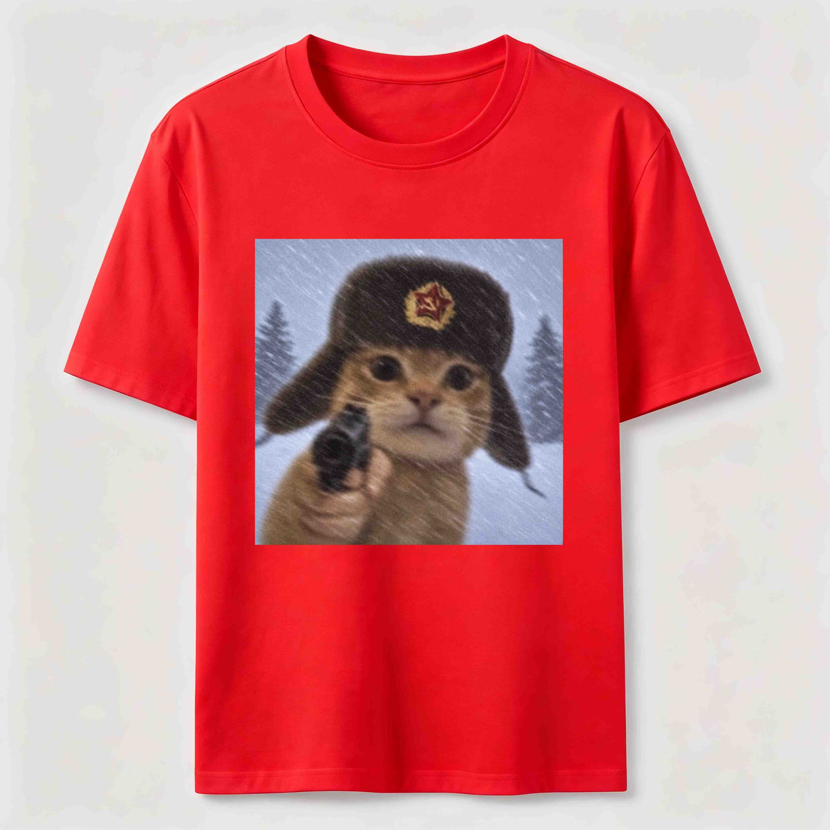 Winter Hat Cat Classic T-Shirt