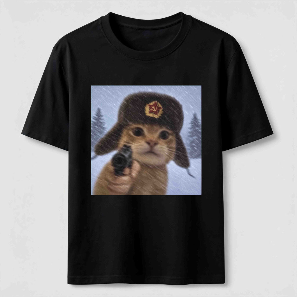 Winter Hat Cat Classic T-Shirt