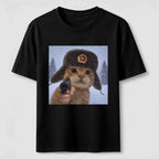 Winter Hat Cat Classic T-Shirt