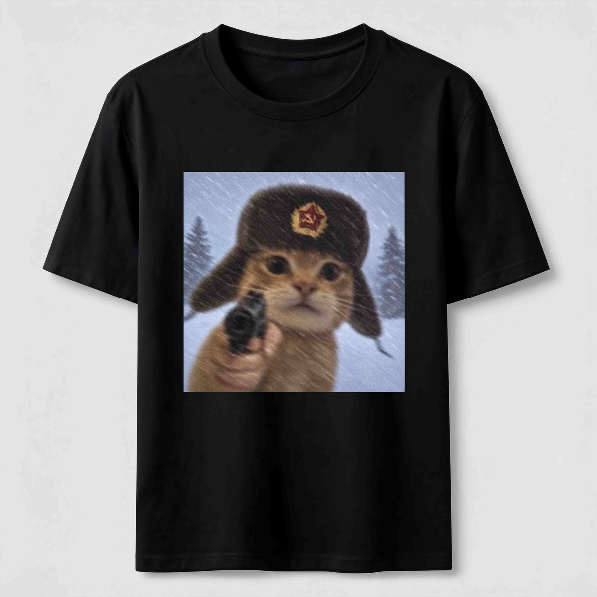 Winter Hat Cat Classic T-Shirt