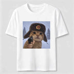Winter Hat Cat Classic T-Shirt