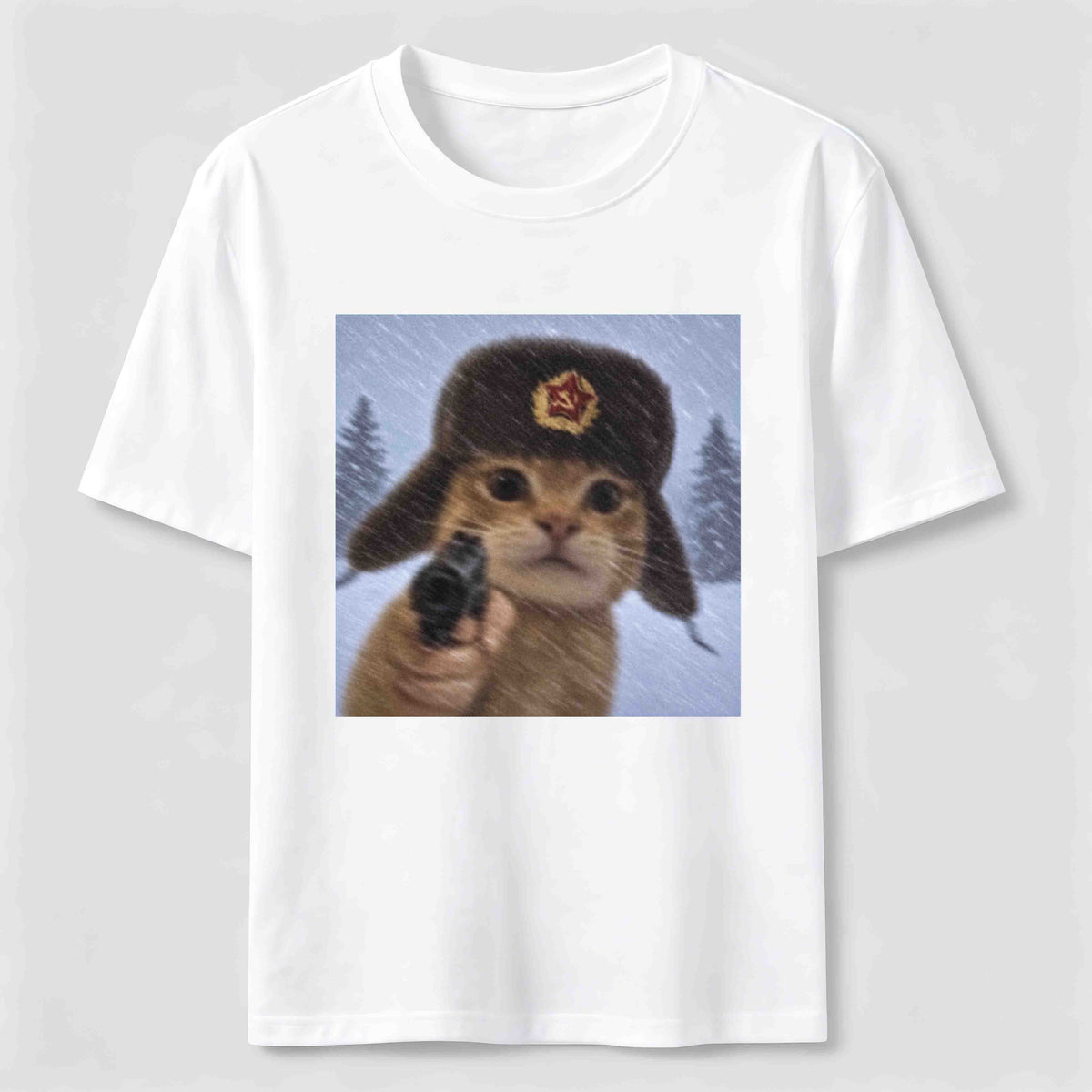 Winter Hat Cat Classic T-Shirt