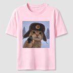Winter Hat Cat Classic T-Shirt