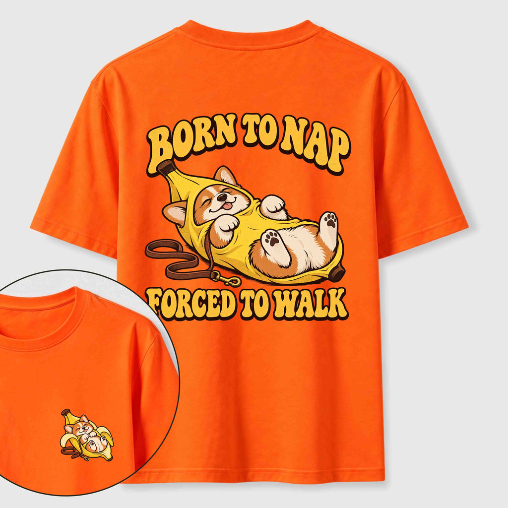 Born to Nap Corgi Classic T Shirt （Two Sided Print）
