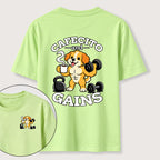 Cafecto and Gains Dog Classic T Shirt （Two Sided Print）