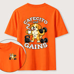 Cafecto and Gains Dog Classic T Shirt （Two Sided Print）