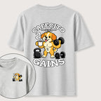 Cafecto and Gains Dog Classic T Shirt （Two Sided Print）